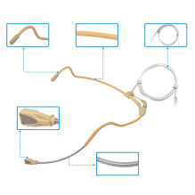 Mikrofonas - KIMAFUN WP81 kondensatorinis ausinis mikrofonas AKG Mini XLR 3pin