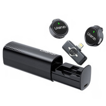 Microphone - ULANZI A30 Tiny Mic USB-C Wireless System 2 Transmitters Black