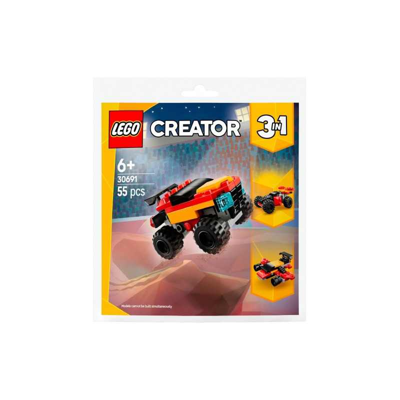 Konstruktorius - Lego 30691 Creator 3 In 1 Mini Monster Truck, Race Car, Quad Bike