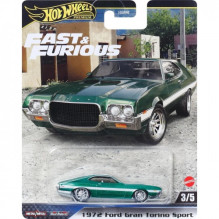 Collectible model - Mattel Hot Wheels Premium Fast and Furious 1972 Ford Gran Torino Sport