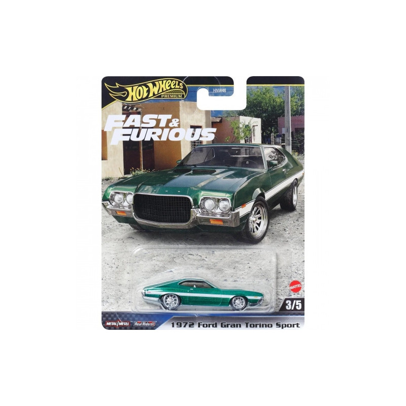 Collectible model - Mattel Hot Wheels Premium Fast and Furious 1972 Ford Gran Torino Sport