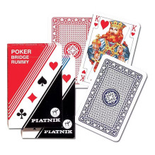 Deck of cards - Piatnik Poker-Bridge-Rummy 2 decks 55 cards red blue