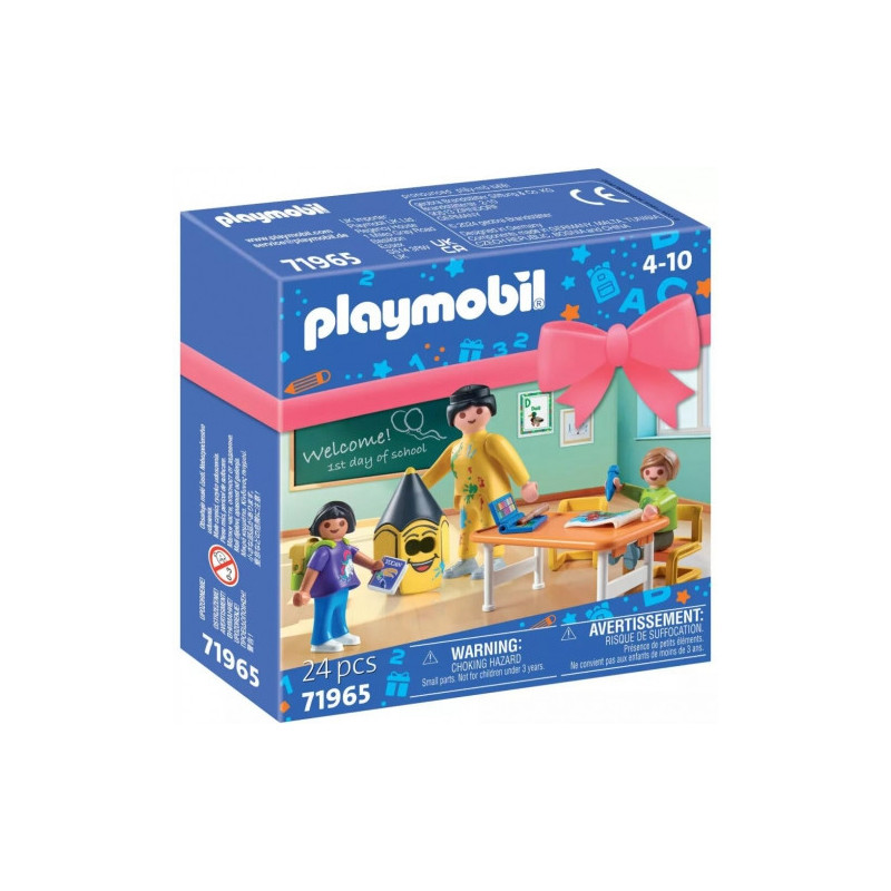 Žaislų rinkinys - Playmobil 71965 Pirmoji mokyklos diena (Playmobil, klasės figūrėlės, priedai)