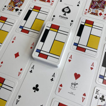 Žaidimų kortos - Piatnik Squares 2 pakuotės 55 kortos raudonos ir mėlynos