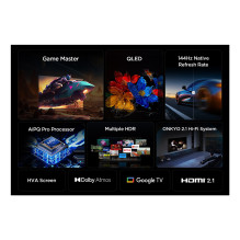 Television - TCL P8K 55" 4K QLED HDR Smart TV, Google TV, Dolby Vision, Black