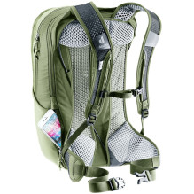 Cycling backpack - Deuter Race Air 14+3, 14L capacity, 3L hydration, Mineral / Grove