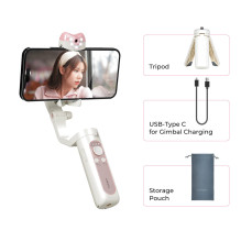 Kamera - Hohem iSteady V2s 3-Axis Gimbal for Smartphones White / Pink