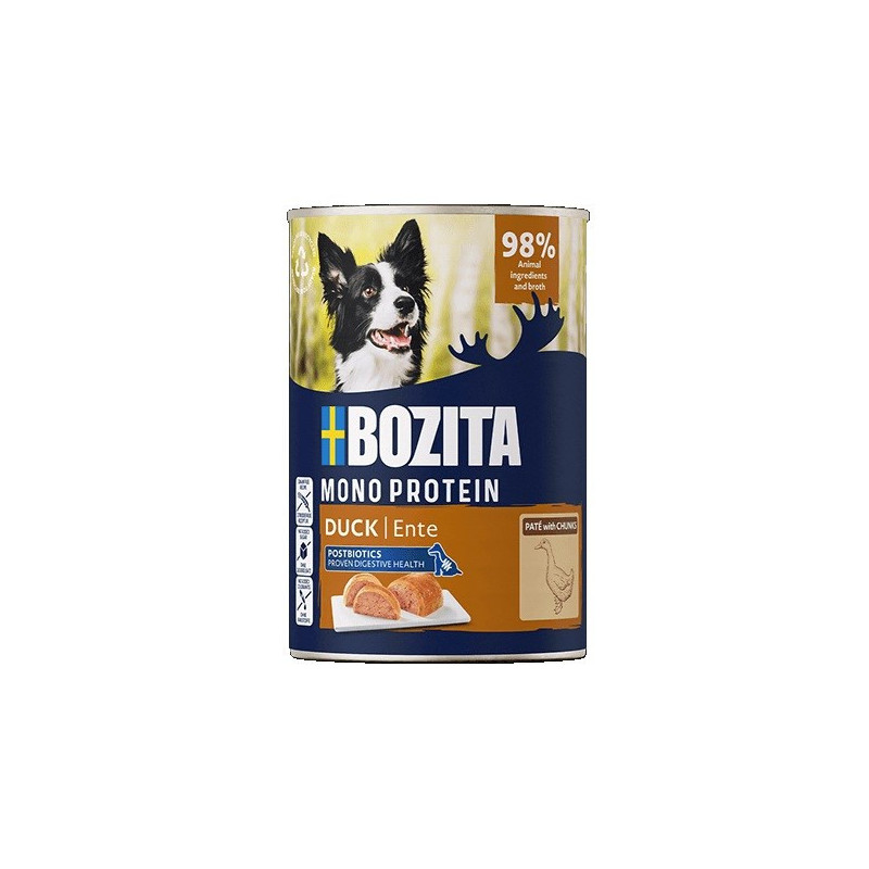 Šunų maistas - BOZITA Monoprotein Pate Antis 400g Be grūdų Be glitimo