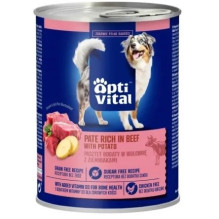 Dog food - OptiVital pork pate wet dog food 400g grain-free