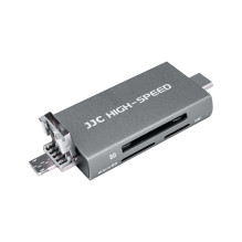Memory Card Reader - JJC CR UTC5AC 3-Port SD/NM Reader 90MB/s Gray
