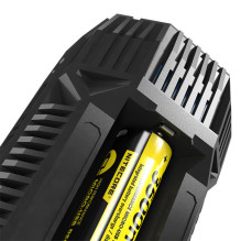 Automobilinis įkroviklis - Nitecore V2 Pro Dual Battery &amp; USB Charger for Mobile Devices