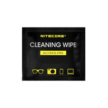 Valymo servetėlės - Nitecore Cleaning Wipes (60 vnt., be alkoholio, dulkių neturinti pakuotė)