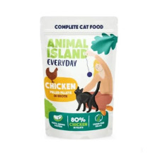 Animal food - ANIMAL ISLAND Chicken in broth wet cat food 40x85g
