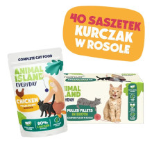 Animal food - ANIMAL ISLAND Chicken in broth wet cat food 40x85g