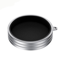 Camera Lens Cap - JJC LC XHALF Aluminum PU Leather EVA Silver