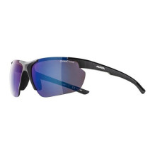 Sports Sunglasses - ALPINA DEFEY HR Interchangeable Lenses Black Blue Mirrored Cat.3