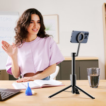 Kameros priedas - Ulanzi AB403 Magnetinis Selfie Lazdas Pro, Bluetooth nuotolinio valdymo pultas, 360° sukimas, Juoda