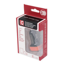 Automobilinis įkroviklis - Caruba Duo USB 4.8A įkroviklis 2 prievadai Juodas / Raudonas