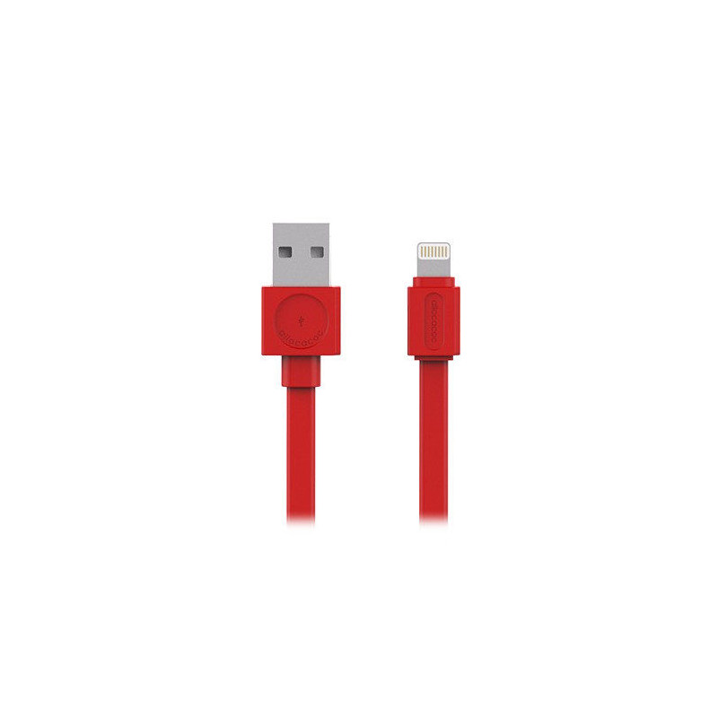 USB Kabelis - Allocacoc Lightning Basic 1.5m Raudonas