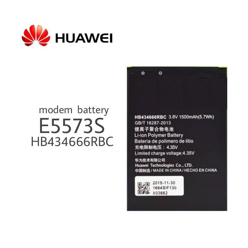 Akumuliatorius Huawei HB434666RBC for Modem 1500mAh E5573 / E5575 / E5576 / E5577 / E5776 (compatible with HB434666RAW)