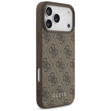 „Guess Guess 4G Classic“ dėklas, skirtas „iPhone 17 Pro Max“ – rudas
