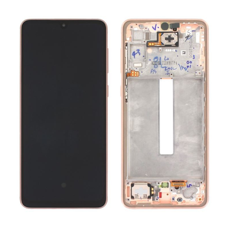 LCD screen Samsung A336 A33 5G 2022 with touch screen and frame Peach original (service pack)