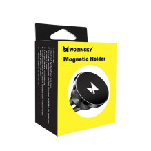 Automobilinis universalus telefono laikiklis Wozinsky WMH-04 tvirtinamas ant ventiliacijos grotelių, magnetinis, juodas