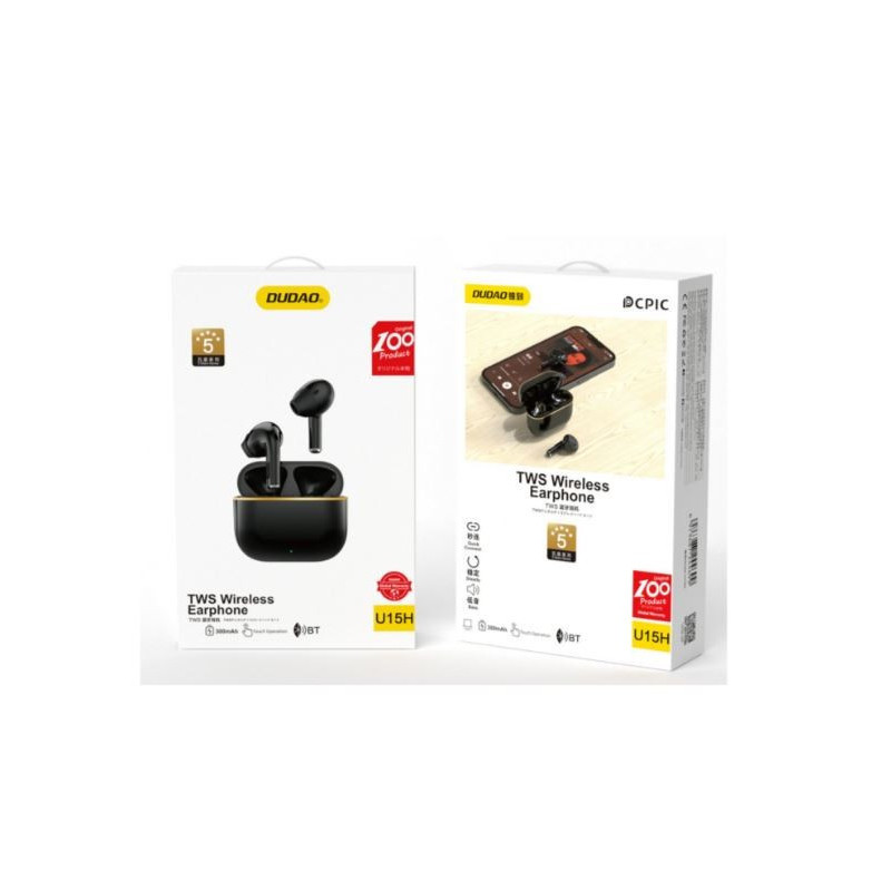 Belaidė laisvų rankų įranga Dudao (U15H) TWS V5.1 juoda