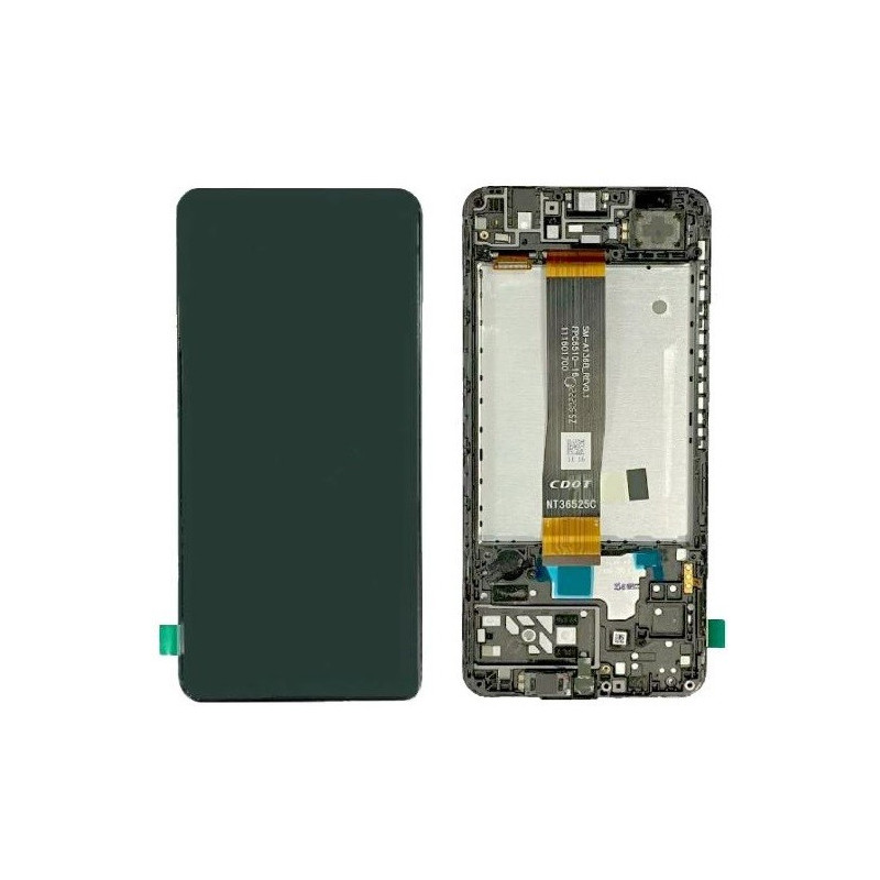 LCD screen Samsung A047 A04S 2022 with touch screen and frame Black original (service pack)