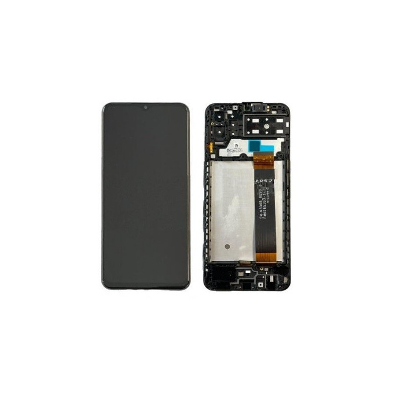 LCD screen Samsung A135 A13 4G 2022 with touch screen and frame Black original (service pack)