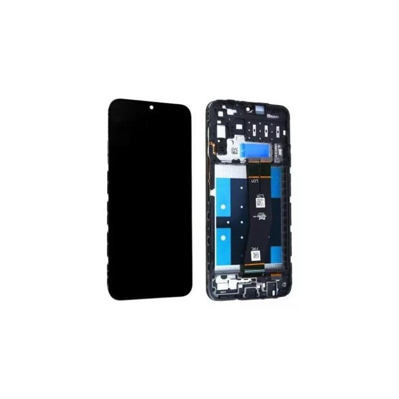 LCD screen Samsung A145 A14 4G 2023 with touch screen and frame Black original (service pack)