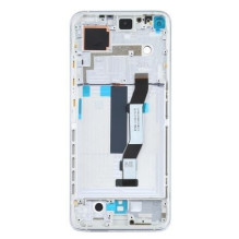 LCD screen Xiaomi Mi 10T / Mi 10T Pro with touch screen with frame Silver original (service pack)