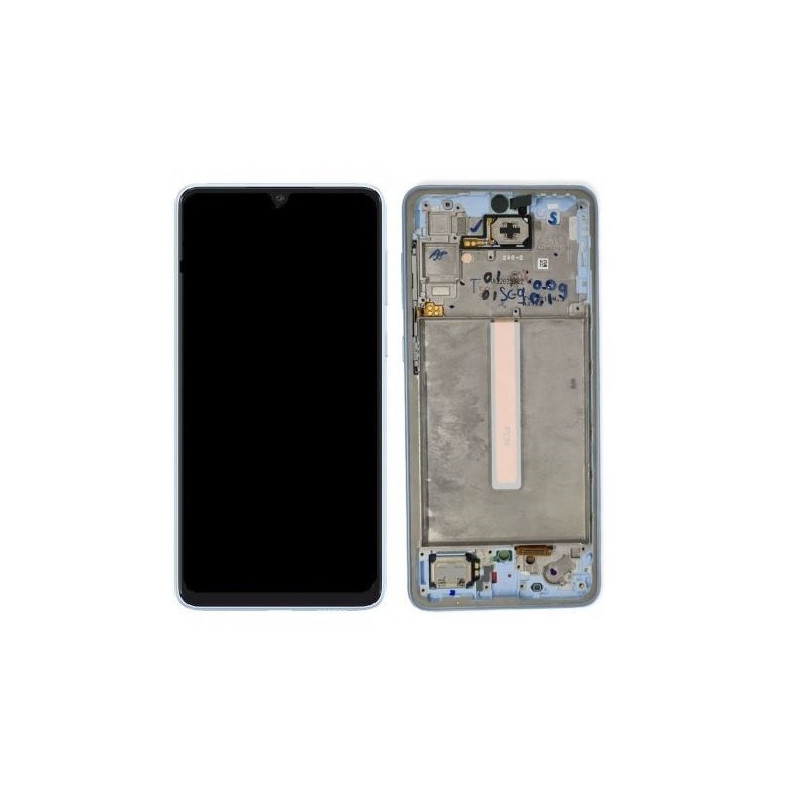 LCD screen Samsung A336 A33 5G 2022 with touch screen and frame Blue original (service pack)
