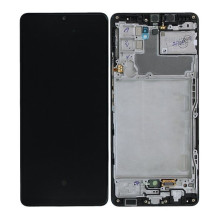 LCD screen Samsung A426 A42 5G 2021 with touch screen and frame Black original (service pack)