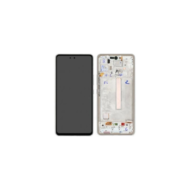 LCD screen Samsung A536 A53 5G 2022 with touch screen and frame Awesome Peach original (service pack)