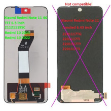 LCD screen Xiaomi Redmi 10 2021 / Redmi 10 2022 with touch screen Black ORG
