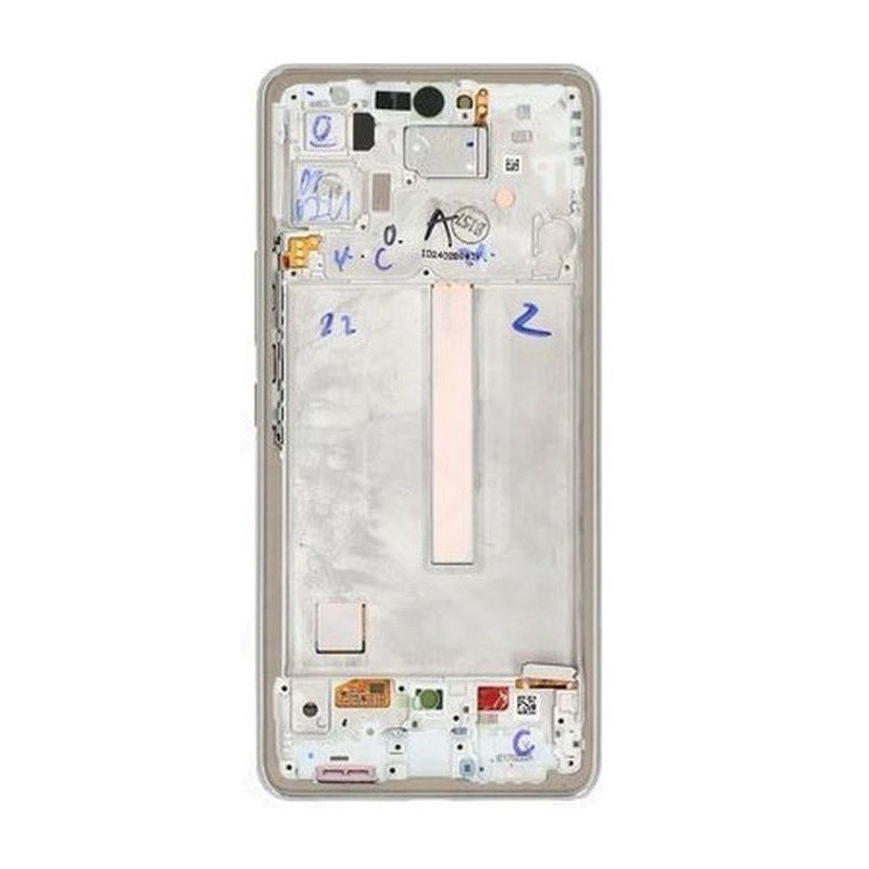 LCD screen Samsung A536 A53 5G 2022 with touch screen and frame Awesome White original (service pack)