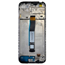 Ekranas Xiaomi Redmi 10C 2022 / Poco C40 su lietimui jautriu stikliuku ir rėmeliu Black originalus (service pack)