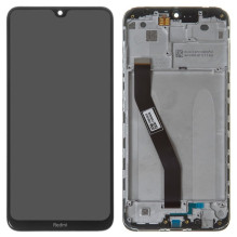 LCD screen Xiaomi Redmi 8 / 8A with touch screen and frame Black original (service pack)