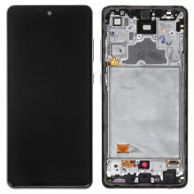 LCD screen Samsung A725 / A726 A72 4G / 5G with touch screen with frame Black original (service pack)