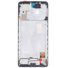 Ekranas Xiaomi Redmi Note 10 Pro 4G 2021 su lietimui jautriu stikliuku ir rėmeliu Black OLED