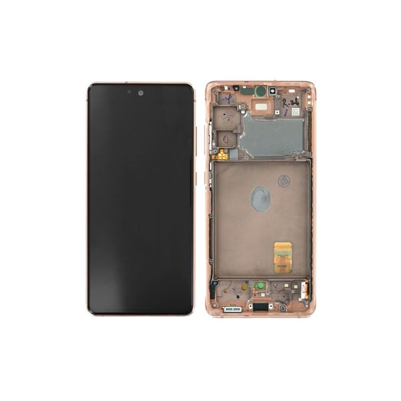 LCD screen Samsung G780 / G781 S20 FE with touch screen and frame Cloud Orange original (service pack)