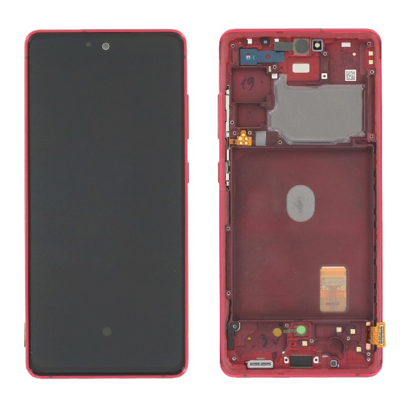 LCD screen Samsung G780 / G781 S20 FE with touch screen and frame Cloud Red original (service pack)