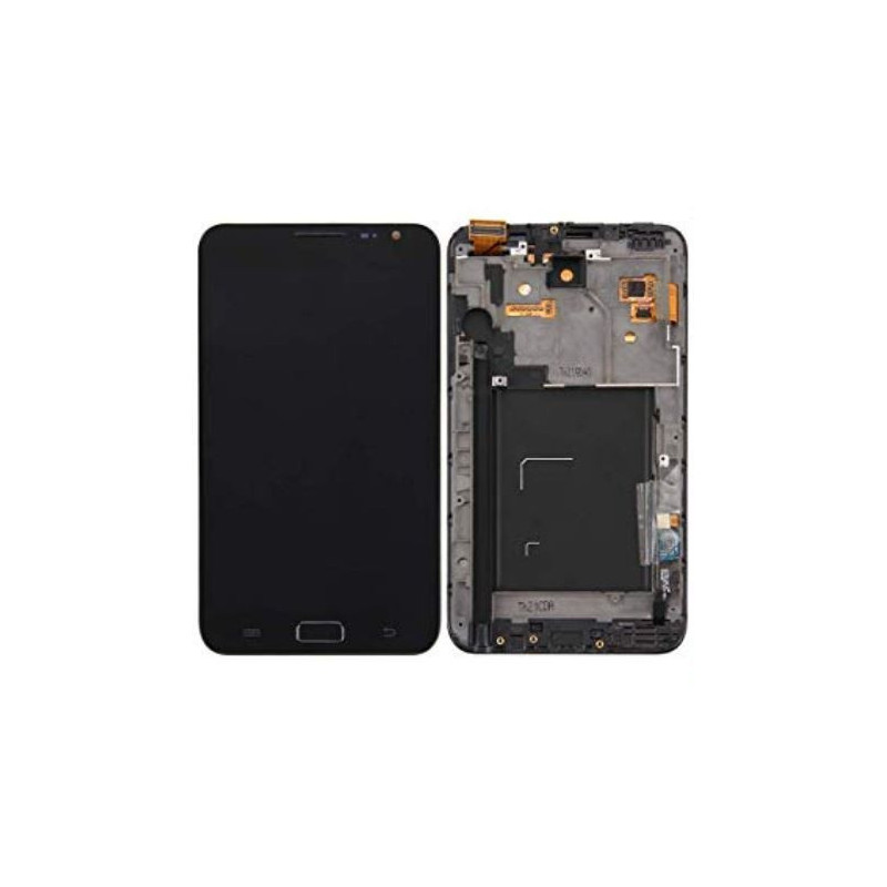 LCD screen Samsung N7000 with touch screen and frame black original (service pack)