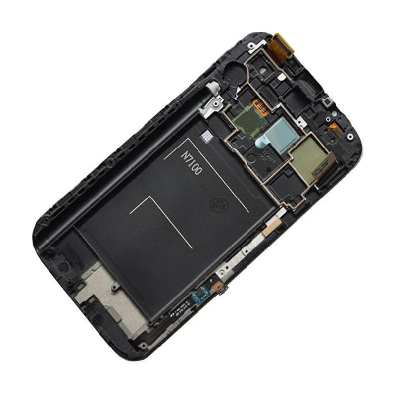 LCD screen Samsung N7100 Note 2 with touch screen and frame Black original (service pack)