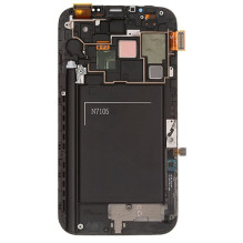LCD screen Samsung N7100 Note 2 with touch screen and frame Grey original (service pack)
