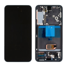 LCD screen Samsung S901 S22 5G with touch screen and frame Graphite / Gray original (service pack)