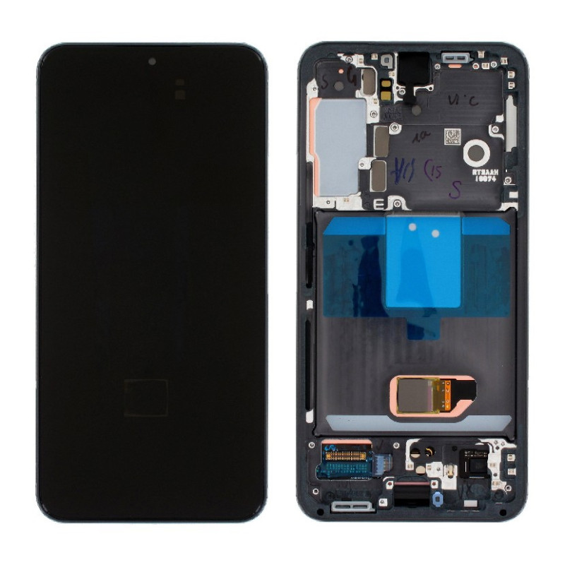 LCD screen Samsung S901 S22 5G with touch screen and frame Graphite / Gray original (service pack)