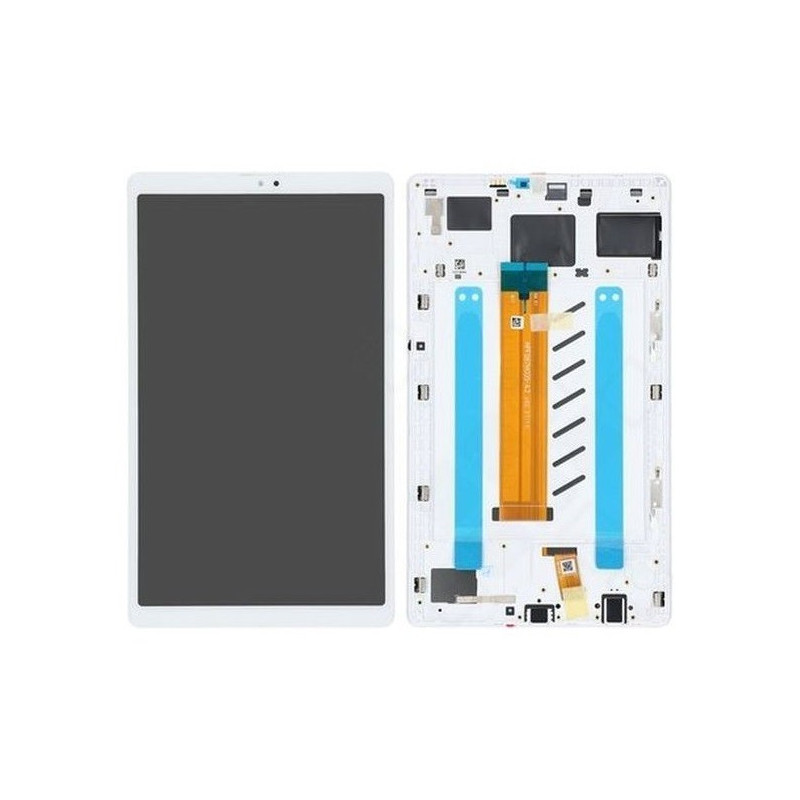 LCD screen Samsung T220 Tab A7 Lite 8.7 2021 with touch screen and frame White original (service pack)