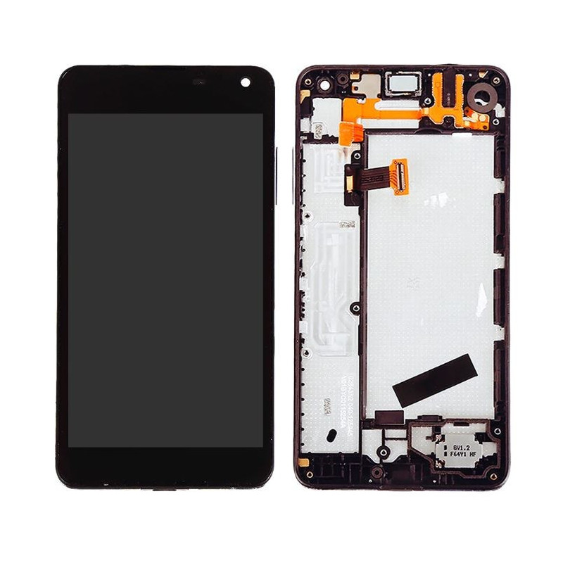 Ekranas Microsoft (Nokia) Lumia 650 su lietimui jautriu stikliuku ir rėmeliu Black originalus (used Grade B)
